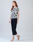 Crinkle Pleat Knit - Dolman Short Sleeve Top - Aztec - Final Sale