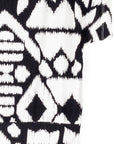 Crinkle Pleat Knit - Dolman Short Sleeve Top - Aztec - Final Sale