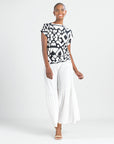 Crinkle Pleat Knit - Dolman Short Sleeve Top - Aztec - Final Sale