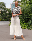 Crinkle Pleat Knit - Dolman Short Sleeve Top - Aztec - Final Sale