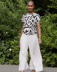 Crinkle Pleat Knit - Dolman Short Sleeve Top - Aztec - Final Sale