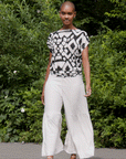 Crinkle Pleat Knit - Dolman Short Sleeve Top - Aztec - Final Sale