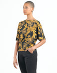 Dolman Half Sleeve Top - Baroque Paisley - Final Sale!