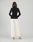 Mock Funnel Neck Top - Black