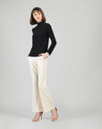 Mock Funnel Neck Top - Black