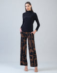 Mock Funnel Neck Top - Black