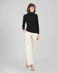Mock Funnel Neck Top - Black