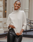 Chunky Ribbed - Funnel Neck Sweater Top - Sand - Final Sale!