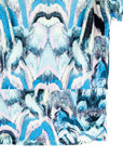 Side Ruched Boat Neck Top - Abstract Prism - Final Sale!