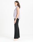 Glitter Foil - Mock Neck-Tie Detail Top - Pink - Final Sale!