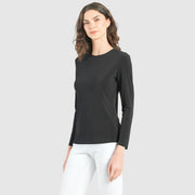 Signature Crew Neck Top - Black