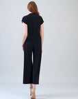 Crepe Knit - Drape Neck Loop Front Top - Blossom Sketch - Final Sale