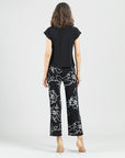 Crepe Knit - Drape Neck Loop Front Top - Blossom Sketch - Final Sale