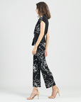Crepe Knit - Drape Neck Loop Front Top - Blossom Sketch - Final Sale