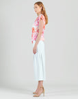 Butter Knit - Drape Neck Loop Front Top - Sunset Petals - Final Sale