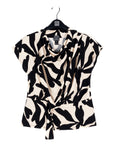 Drape Neck Loop Front Top - Leaf Shadow - Final Sale