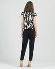 Drape Neck Loop Front Top - Leaf Shadow - Final Sale