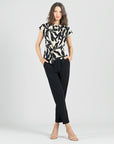 Drape Neck Loop Front Top - Leaf Shadow - Final Sale