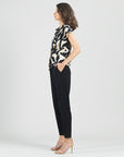 Drape Neck Loop Front Top - Leaf Shadow - Final Sale