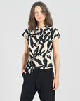 Drape Neck Loop Front Top - Leaf Shadow - Final Sale