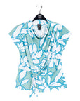 Drape Neck Loop Front Top - Paradise Petal - Final Sale