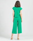 Drape Neck Loop Front Top - Emerald - Final Sale