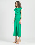 Drape Neck Loop Front Top - Emerald - Final Sale