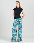 Drape Neck Loop Front Top - Black - Final Sale