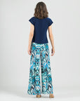 Drape Neck Loop Front Top - Navy - Final Sale