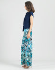 Drape Neck Loop Front Top - Navy - Final Sale