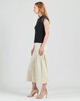 Mesh Cap Sleeve Top - Black