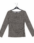 Side Twist Top - Geometric Stripe