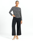 Side Twist Top - Geometric Stripe