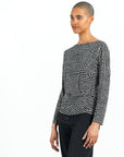 Side Twist Top - Geometric Stripe
