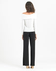 Ultra Cozy - Ruched Off-Shoulder Sweater Top - Ivory - Final Sale!