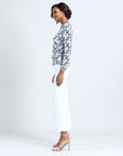 Textured Draped Neck Side Ruched Top - Circle Emblem - Final Sale!