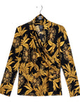 V-Neck Draped Pleat Top - Baroque Paisley - Final Sale!