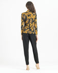 V-Neck Draped Pleat Top - Baroque Paisley - Final Sale!
