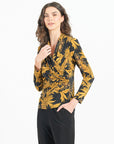 V-Neck Draped Pleat Top - Baroque Paisley - Final Sale!