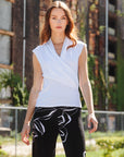 Surplice Crossover Top - White