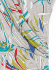 Surplice Crossover Top - Floral Leaves-Beige - Limited Sizes