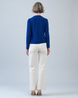 Long Sleeve Loop Front Top - Cobalt - Final Sale