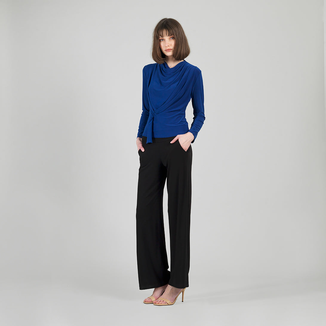 Long Sleeve Loop Front Top - Cobalt - Final Sale – Clara Sunwoo