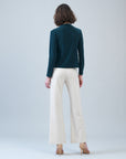 Long Sleeve Loop Front Top - Hunter Green - Final Sale