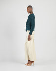 Long Sleeve Loop Front Top - Hunter Green