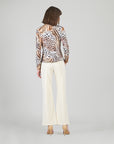 Butter Knit - Long Sleeve Loop Front Top - Cheetah Stripe
