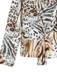 Butter Knit - Long Sleeve Loop Front Top - Cheetah Stripe