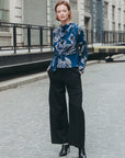 Ultra Cozy - Long Sleeve Loop Front Sweater Top - Rose Sketch