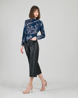 Ultra Cozy - Long Sleeve Loop Front Sweater Top - Rose Sketch