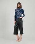 Ultra Cozy - Long Sleeve Loop Front Sweater Top - Rose Sketch